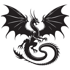 Giant Shadowy Basilisk Mythical Snake Monster Graphic Vector, Showing Its Spiked Crest and Fierce Eyes - basilisk silhouette - basilisk vector - silhouette of basilisk
