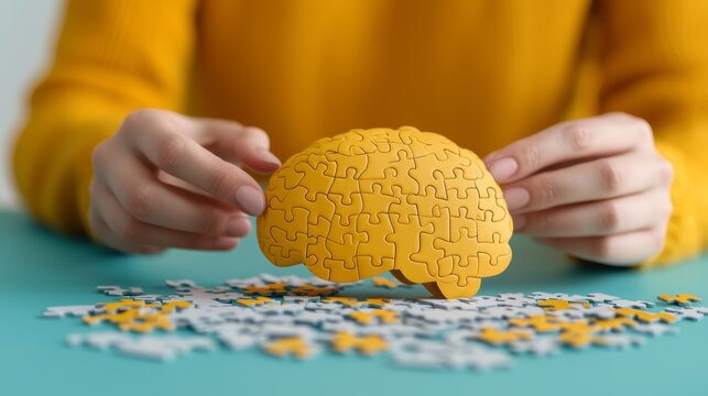 Creative Solutions: Puzzle of the Mind - Hands Tackling Brain Teasers with Problem-Solving Ideas, imaginative problem solving, design thinking workplace.