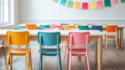 Joyful School Celebration: Vibrant Colors and Playful Patterns