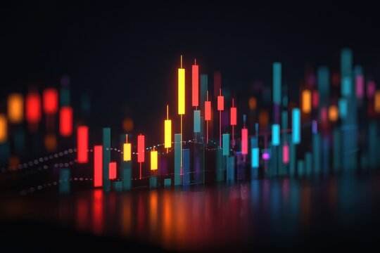 Candle stick charts showcasing investment trends, bullish signals, cryptocurrency insights, and forex market analysis for finance enthusiasts seeking lucrative trading opportunities