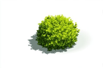 Isometric green foliage design element on light backdrop for nature-focused projects and eco-conscious branding strategies