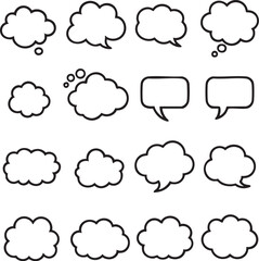 Thought & Speech Bubbles - Cloud & Chat Box Templates
