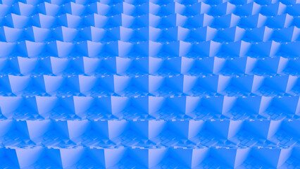 Abstract geometric pattern formed by rows of 3D triangular shapes creating an intricate, repetitive grid. The design features a soothing gradient. No text or words present