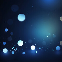 Blue and golden abstract bokeh background with glowing light circles, soft dark texture, modern pattern design, and elegant illustration style for digital use – AI