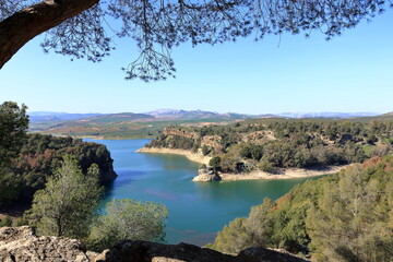 landscape around the Guadalhorce reservoir, Ardales, Andalucia, Spain