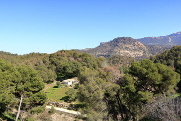 Naklejka premium landscape around the Guadalteba reservoir near Ardales, Malaga province, Andalucia, Spain