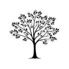 African tree silhouette icon vector. Sabena tree silhouette for icon, symbol or sign. African tree icon for nature landscape, illustration or forest