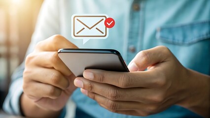 Email marketing strategy new message notification on phone