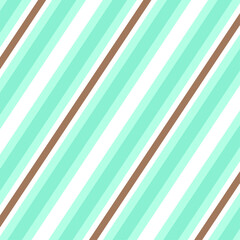 正方形の背景　複数のストライプ　チョコミント