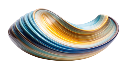 Abstract decorative art piece isolated on transparent background