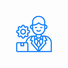 business management service icon sign vector