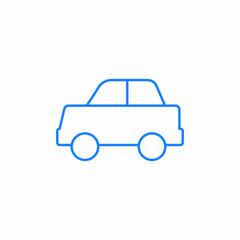 car front view icon sign vector