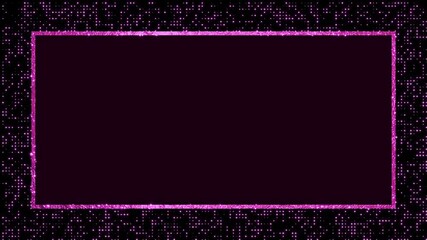 pink frame and glitter stars on black background animation,abstract luxury cosmetics and beauty motion background - Powered by Adobe