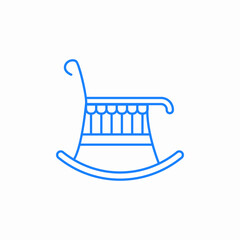 classic rocking chair icon sign vector