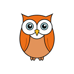 Fototapeta premium Owl doodle hand drawn illustration vector illustration