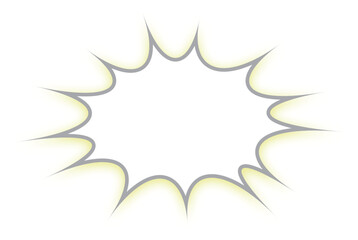 黄色いドロップシャドウの付いた、パンクな吹き出し。