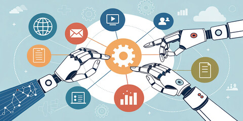 Hands of Robots Touching Teamwork Through Collaboration for Innovation