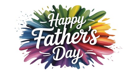 Vibrant Happy Father's Day graphic design for celebration