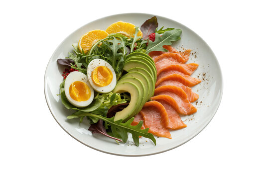 Vibrant Breakfast Salad with Salmon and Citrus Segments