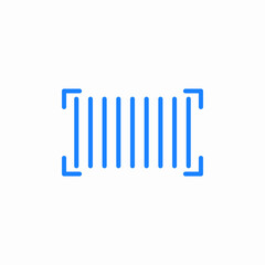 barcode scan icon sign vector