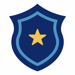 police badge icon on white background  .svg