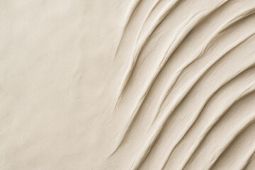 Obraz premium Minimalist Clay Ridge Pattern with Organic Curves on a Neutral Background – High-Resolution Texture Image Ideal for Branding, Packaging Design, Wall Art, Product Mockups, Contemporary Projects