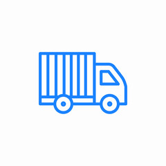 cargo delivery truck icon sign vector