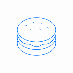cheese burger icon sign vector