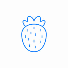 strawberry fruit icon sign vector