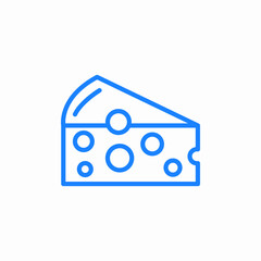 cheese peice icon sign vector