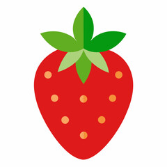 Fototapeta premium strawberry-icon-on-white-background--.svg