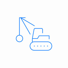 wreck machine icon sign vector