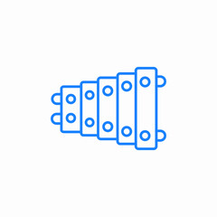 xylophone bells icon sign vector
