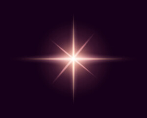 Transparent star light effect, lens flare template