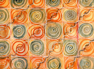 Marble swirl rock seamless natural texture. Earthy tone rough grain semi precious stone effect pattern background tile.