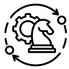 Gears Sync  Icon Element For Design	