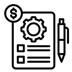 Fototapeta premium Business Plan Icon Element For Design 