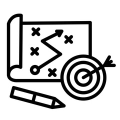 Okr Tracker  Icon Element For Design	