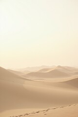 Beige Sand Dunes Landscape Under a Soft Sky1