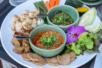 Authentic Northern Thai Food Platter