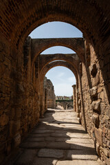 Antiguo teatro romano en el conjunto arqueológico de Mérida, Extremadura