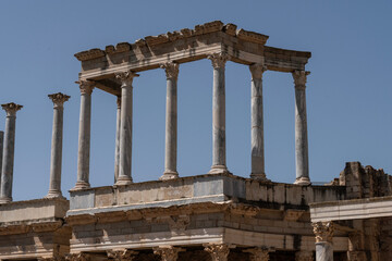 Antiguo teatro romano en el conjunto arqueológico de Mérida, Extremadura