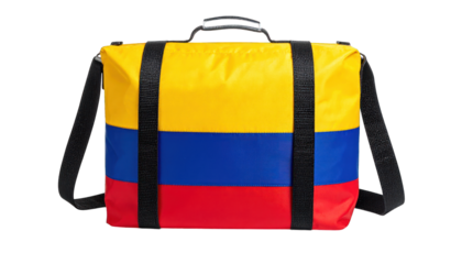Colombian flag bag isolated on transparent background