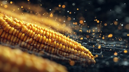 Corn cob closeup