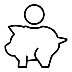 Piggy bank icon