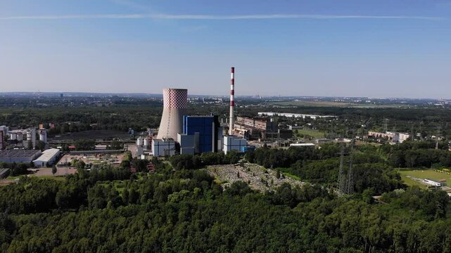 Power Plant in Łagisza, aerial shot