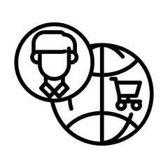 International delivery service icon