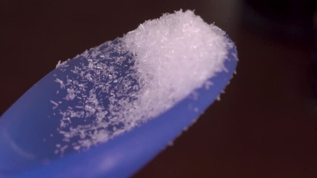 Close up of  mono sodium glutamate high sodium. MSG