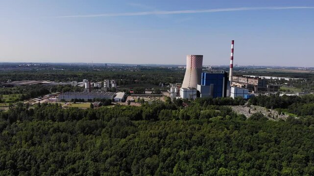 Power Plant in Łagisza, aerial shot