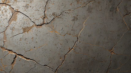 Obraz premium Cracked Metal Texture Grey, Brown, Industrial Background